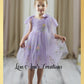 Flower girl dress with floral embroidery