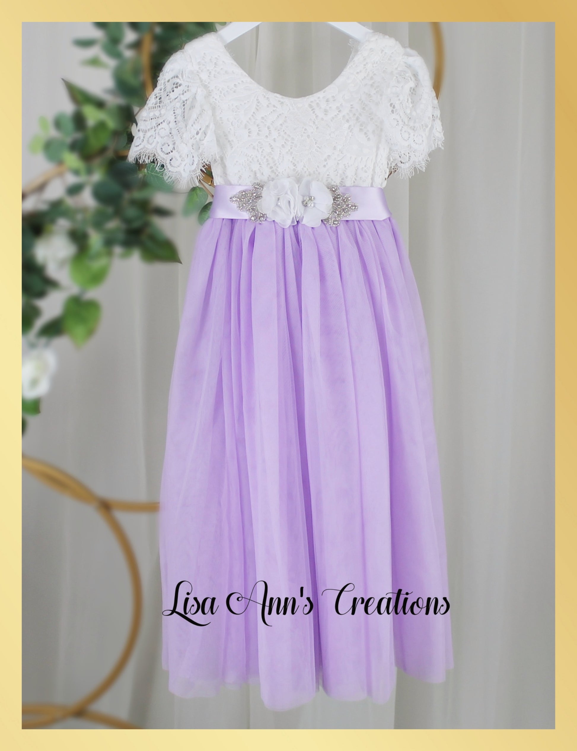 Girls Easter Dress in Lavender tulle