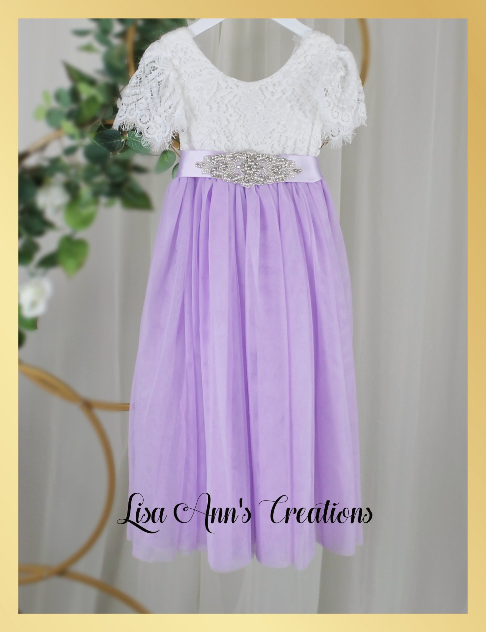 Lilac Flower Girl Dress
