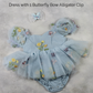 light blue floral romper with clip