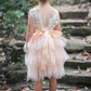 The Daisy - Light Peach Dress - Sleeveless - Flower Sash