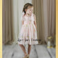Pink Flower Girl Dress with embroidery flowers in tulle