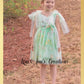 Mint flower girl dress in tulle and embroidery flowers