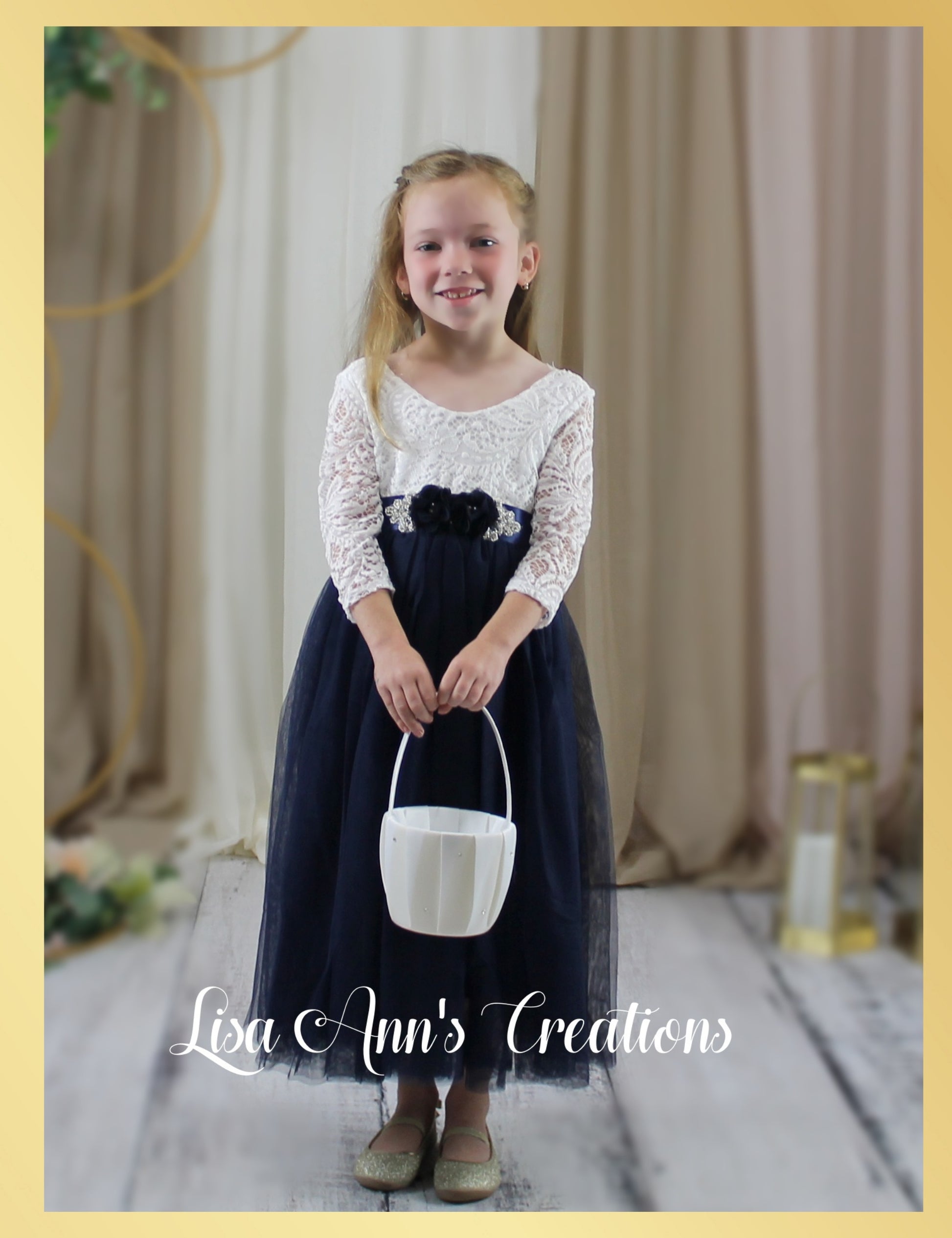 Junior Bridesmaid Dress Navy blue