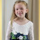 Navy floral sash for wedding