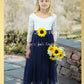 Sunflower flower girl dress