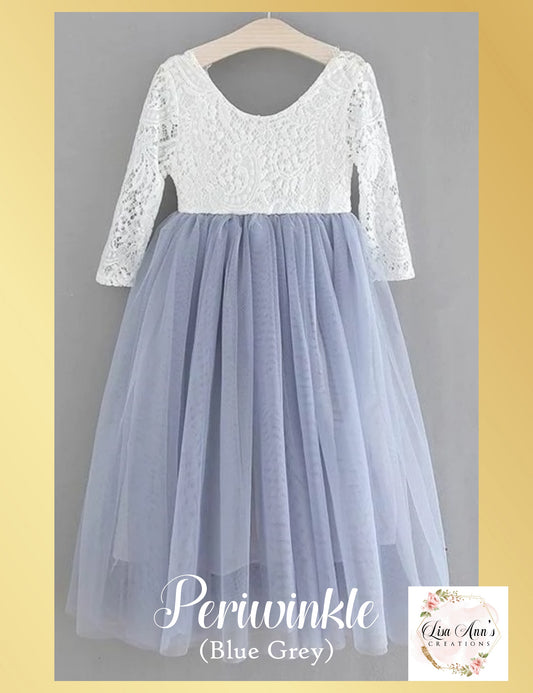 flower girl dress periwinkle