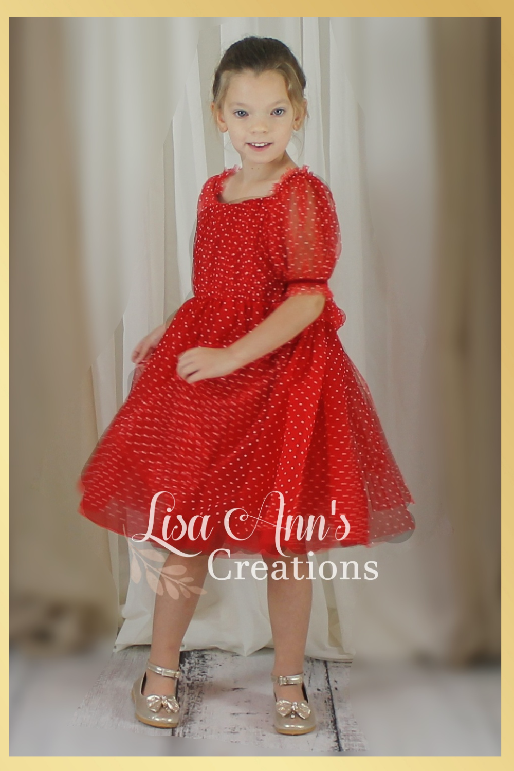 Toddler Girls red valentines day dress