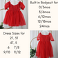 Red Girls valentines day dress