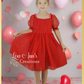Red valentines day dress for girls and babies