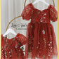 Flower Girl dress in rust floral 