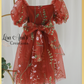 flower girl dresses in rust floral