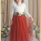 Rust Flower Girl Dress for Wedding