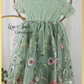 Flower girl dress in sage green florals for fall