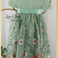 floral flower girl dress in sage green tulle and lace