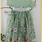 fall flower girl dress in sage floral tulle and lace