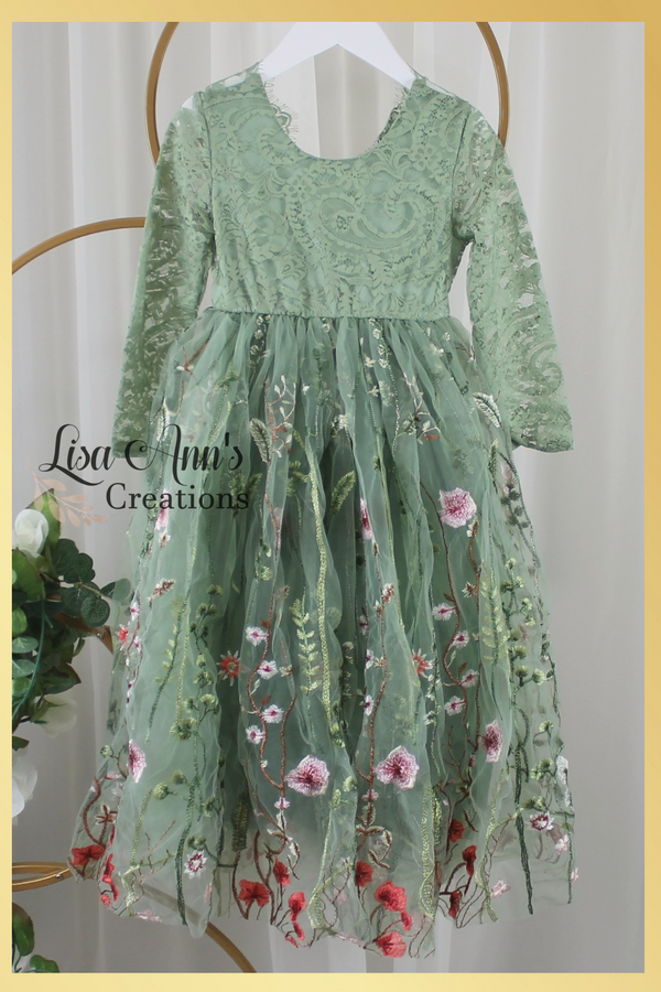 Sage Floral Lina Dress