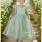 Easter Dress in sage tulle and lace