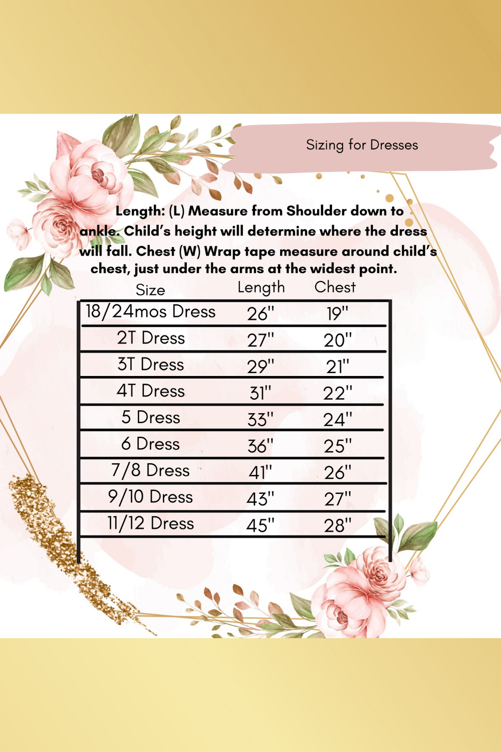 sizing for sage green girls dress