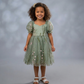 toddler flower girl dress in sage floral embroidery