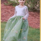 The Dahlia - Floral Sage Flower Girl Dress