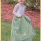 The Dahlia - Floral Sage Flower Girl Dress