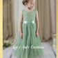 Sage Flower girl dress in tulle and lace