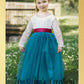Teal flower girl dress