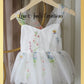 Easter girls or baby dress with floral embroidery