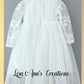 first communion dress or baptism dress long sleeve in white