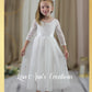 Boho Flower Girl dress in white lace and tulle