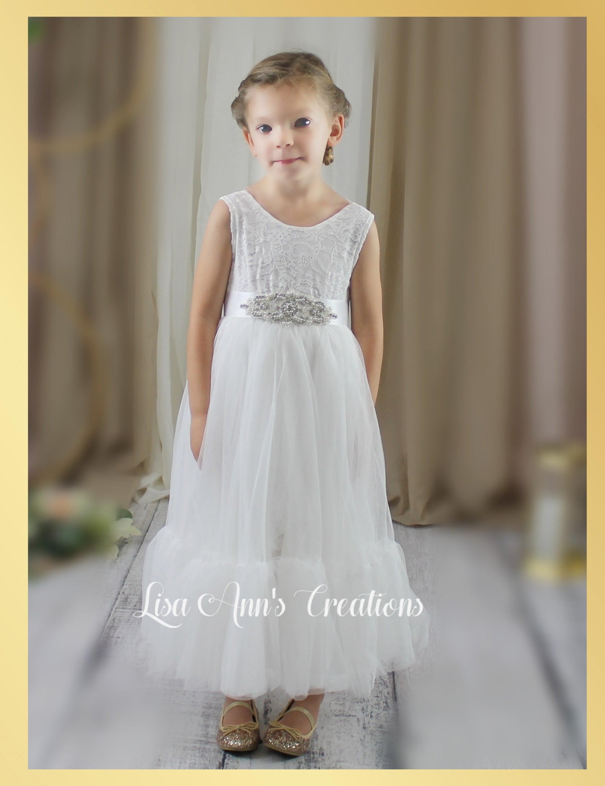 Junior Bridesmaid dress white