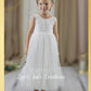 Boho Flower Girl Dress in all white