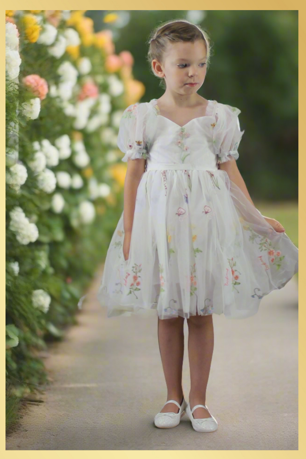 Baby Girl Floral White Dress for Special Occasions 12/18mos Bodysuit/Dress Baby Girl Floral White Dress for Special Occasions 12/18mos Bodysuit/Dress