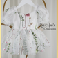 Girls Party dress in white florals