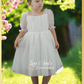 The Begonia - White Flower Girl Dress - Short Sleeve
