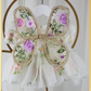 baby and child fairy wings in a lavender floral 