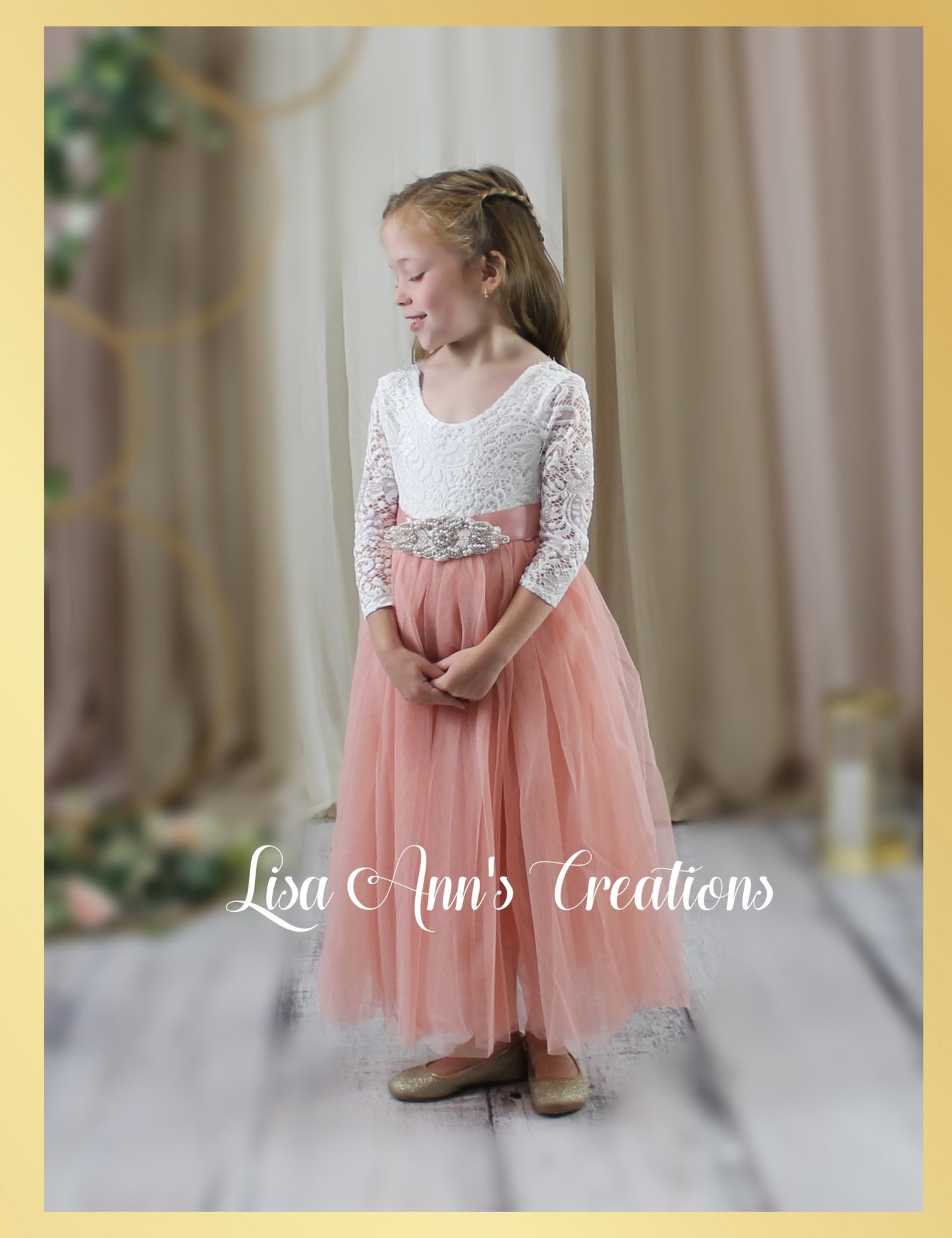 toddler flower girl dress in blush