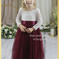 Burgundy flower girl dress