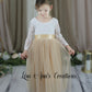 The Tulip - Long Sleeve - Champagne Dress