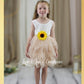 sunflower Flower girl dress in champagne