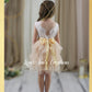 Champagne flower girl dress or Junior Bridesmaid