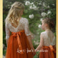 Burnt Orang flower girl dress long sleeve