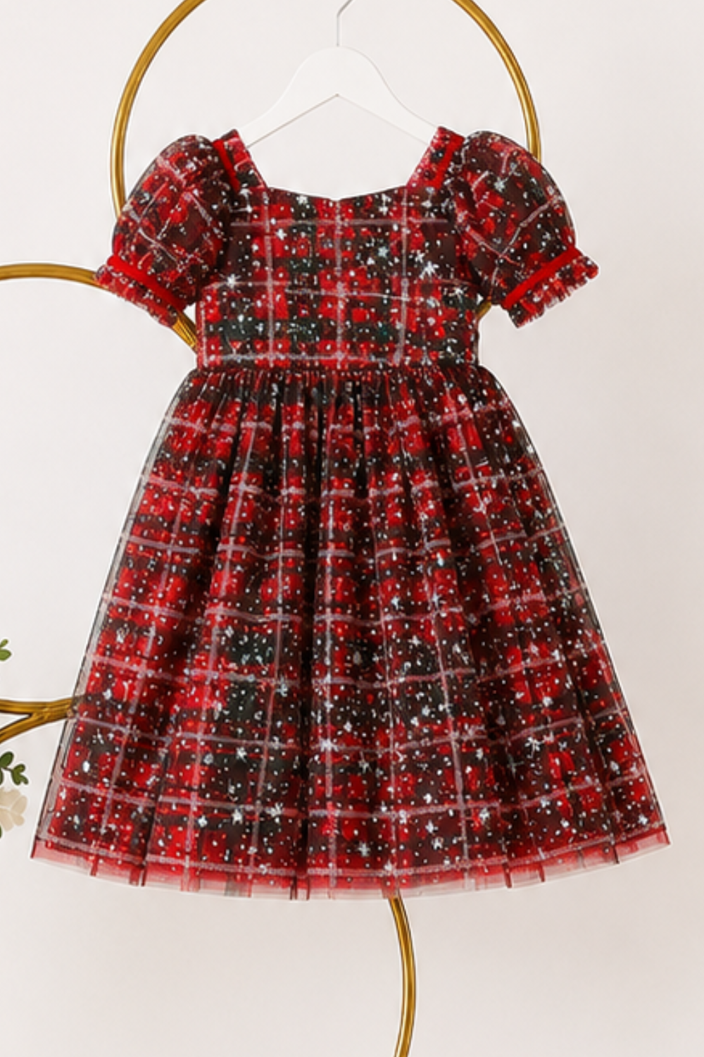 Baby Girl Christmas Dress | Red & Green Plaid