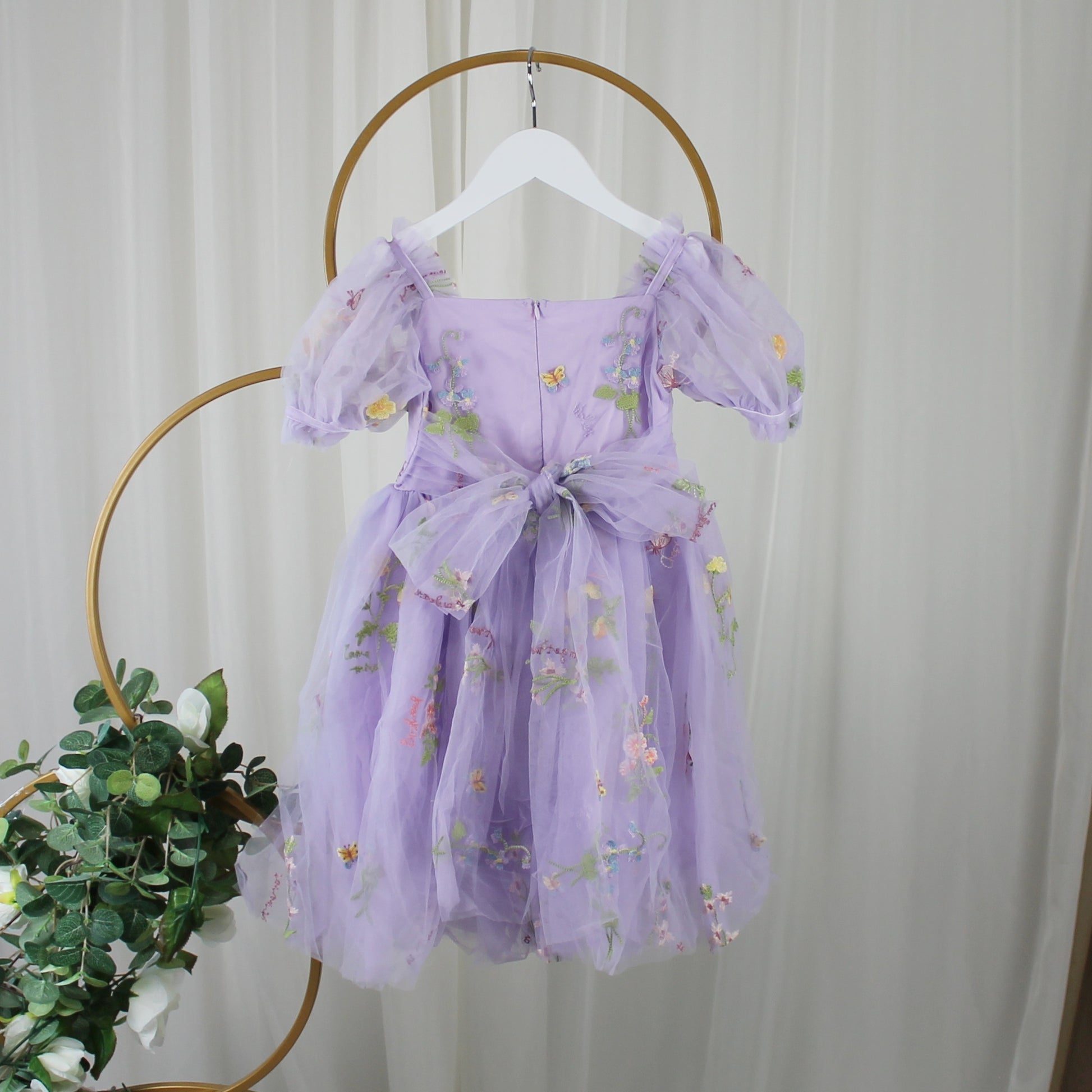 Flower Girl Dress in Lavender Floral Embroidery Tulle Dress – Lisa Ann's Creations Flower Girl Dress in Lavender Floral Embroidery Tulle Dress – Lisa Ann's Creations
