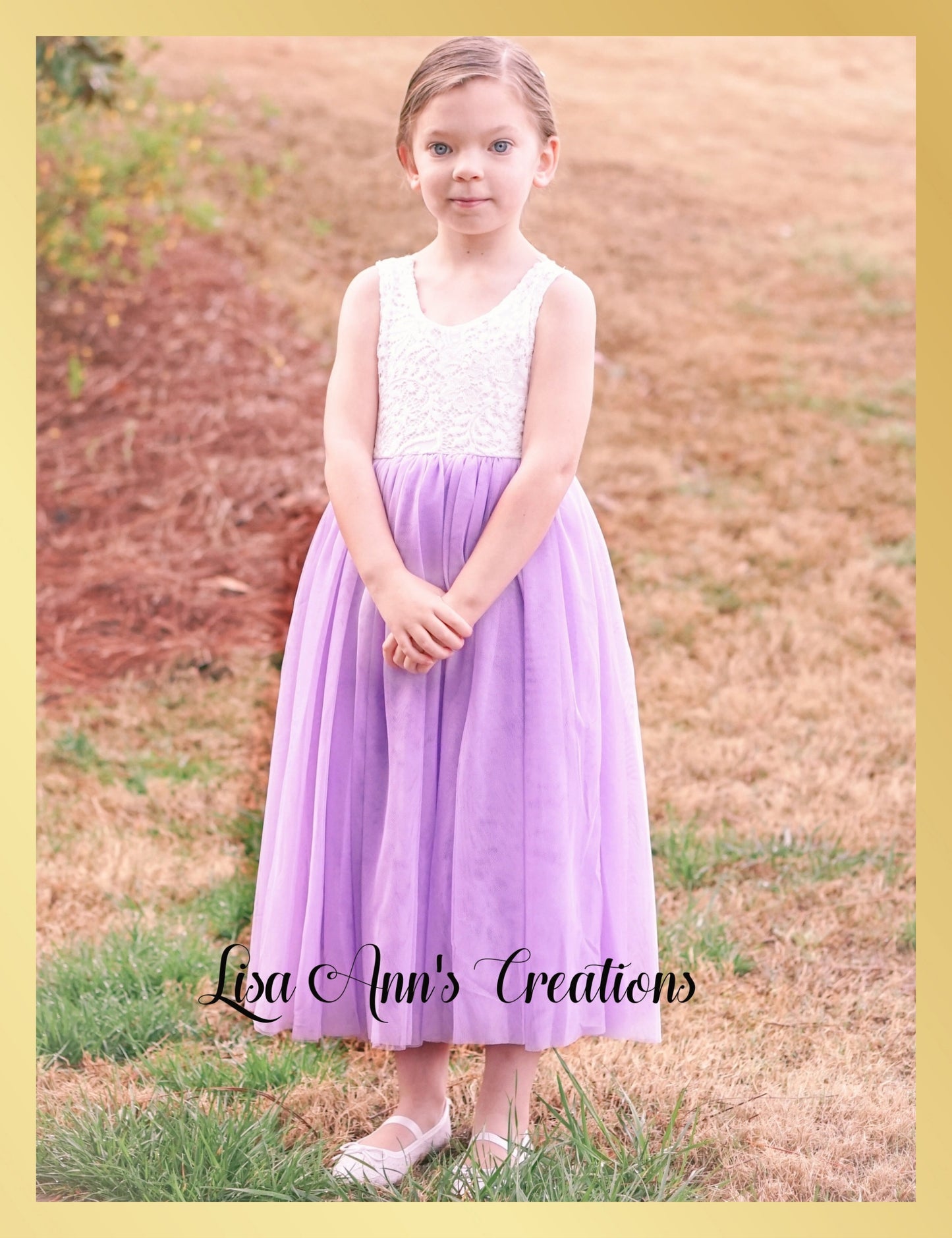 Lavender flower girl dress