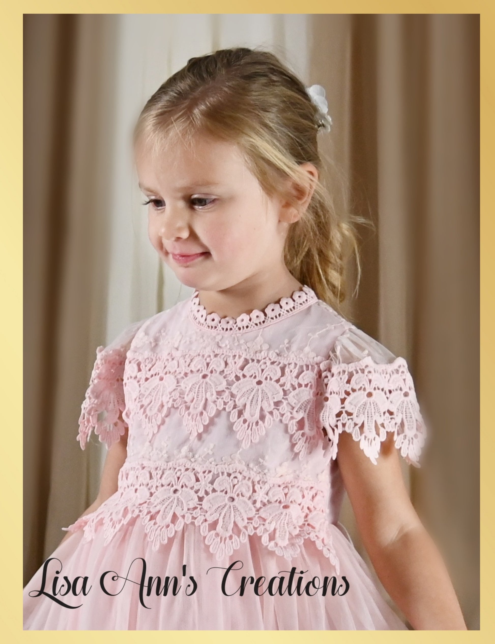 Girls Easter Dress in Light Pink