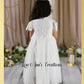 white flower girl dress