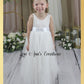 flower girl dress in white tulle