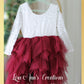 Burgundy Flower Girl Dress for Wedding or Special occasion